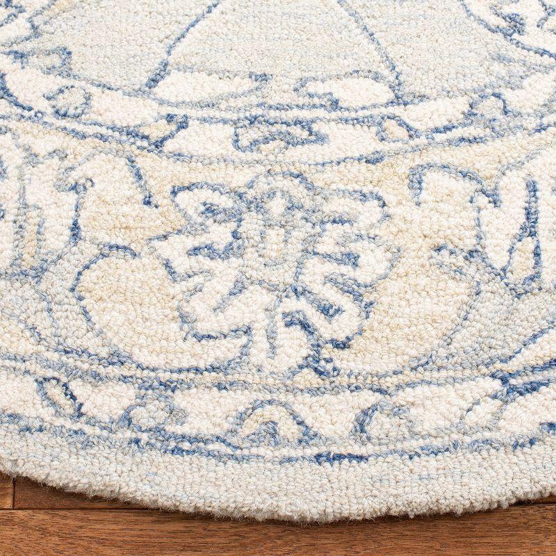 Micro-Loop MLP535 Hand Tufted Area Rug - Blue/Beige - 3'x3' - Safavieh.