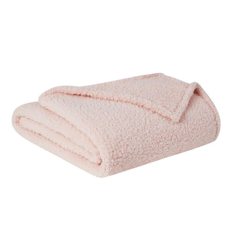 Twin Blush Fleece Sherpa Faux Fur Kids Blanket