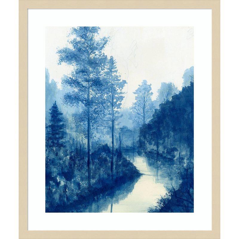 Amanti Art Liberty Blue Landscape II by Michael Willett Wood Framed Wall Art Print