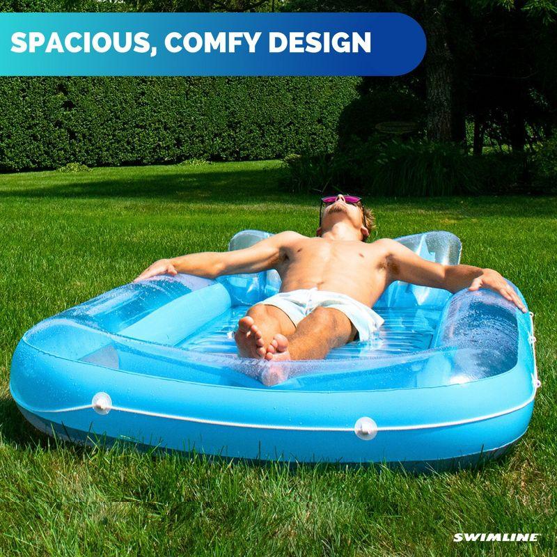 Swimline Luxe Edition Inflatable Suntan Tub Floating Pool Lounger