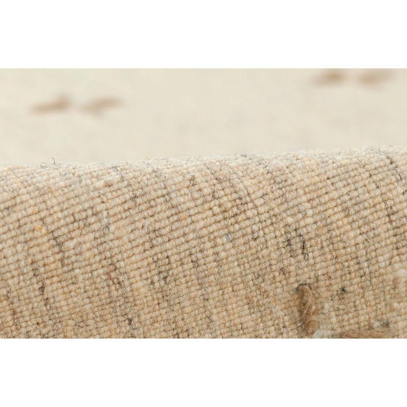 Momeni 2'3"x8' Oliver Cross Handloomed Runner Rug Natural: Geometric Wool & Polyester, Low Pile, Indoor Use
