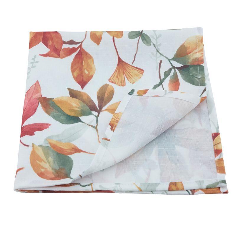 Saro Lifestyle Fall Leaf Napkin, 20" Square, Multi (Set of 4)