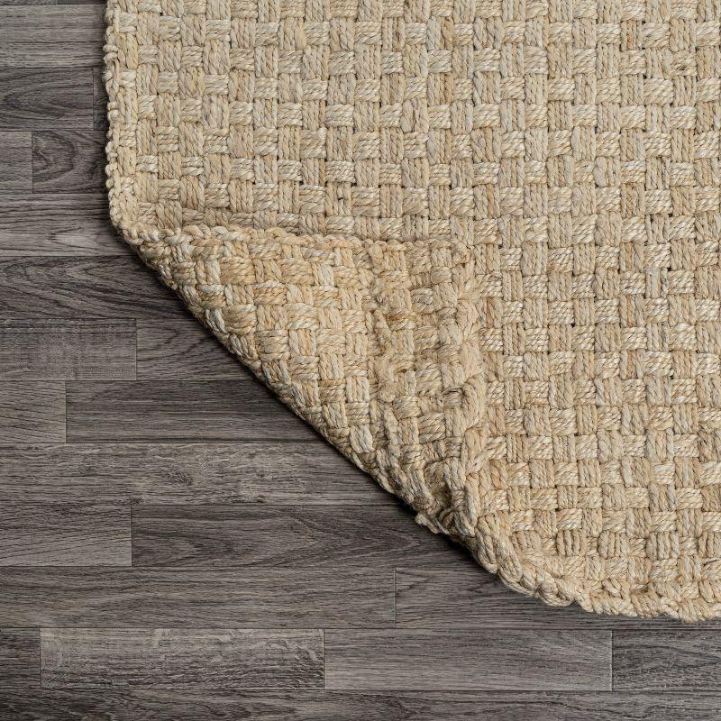 Estera Hand Woven Boucle Chunky Jute Indoor Area Rug - JONATHAN Y