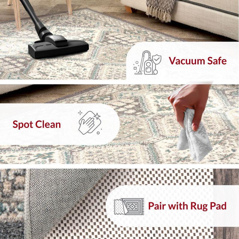 Nuloom 9x12 Becca  Tiled Indoor Area Rug, Charcoal, Faded Transitional Design, Stain Resistant, BedroomLiving Room, Kitchen,