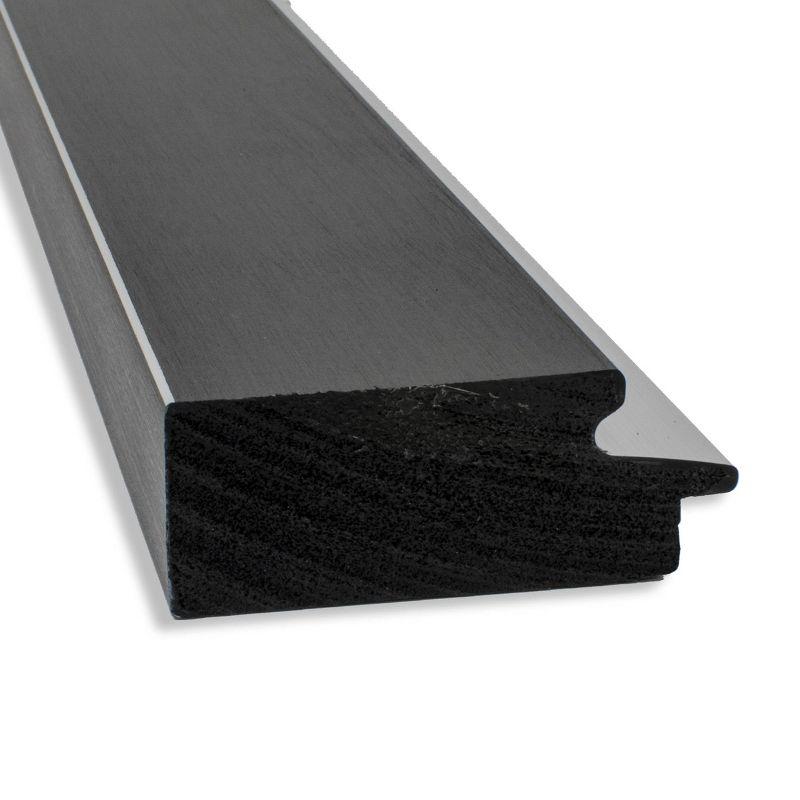 24" x 30" Non-Beveled Eva Bathroom Wall Mirror Black - Amanti Art: Polystyrene Frame, Wall Mount