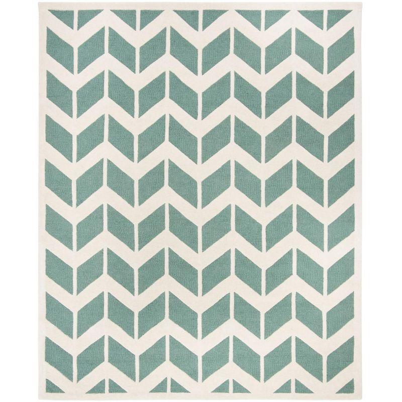 Cambridge CAM718 Tufted Indoor Area Rug - Teal/Ivory - 8'x10' - Safavieh