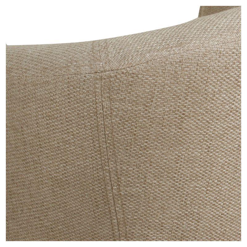 Modern Barrel Accent Chair Flax Brown - HomePop: Upholstered, Transitional Style, Bedroom & Living Room