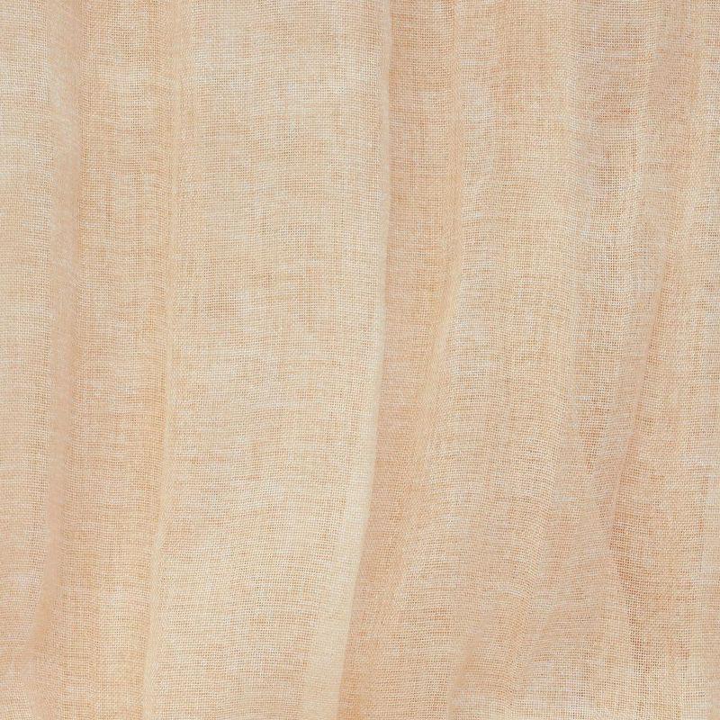 Habitat Paloma Sheer Dual Header Stylish and Functional Curtain Panel 52" x 108" Apricot