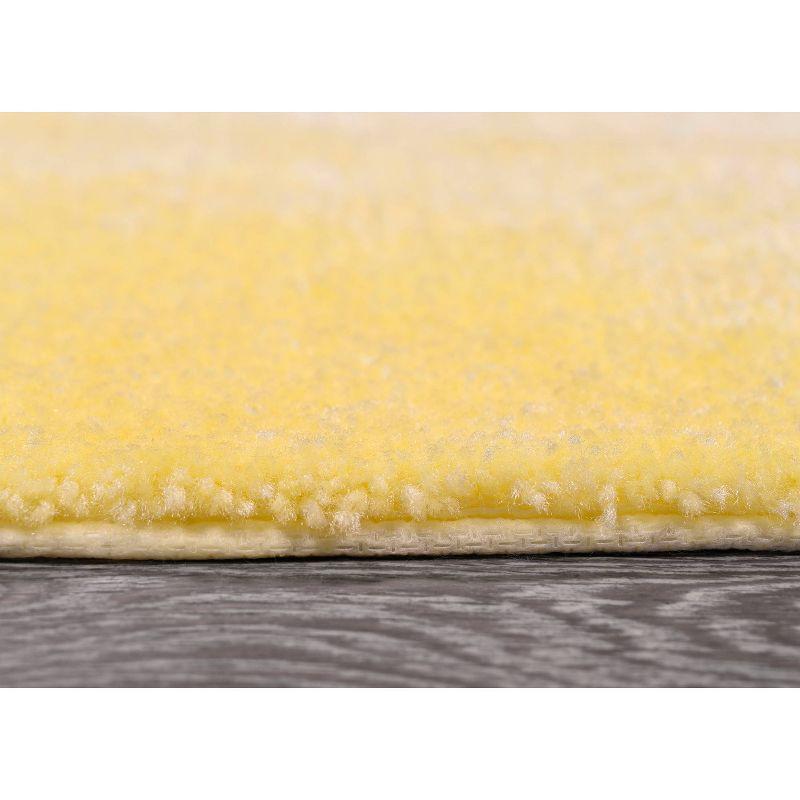 2pc Traditional Nylon Washable Bathroom Rug Set Yellow - Garland Rug