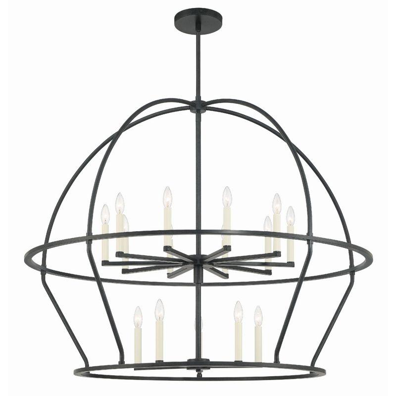 Crystorama Lighting Abbott 15 - Light Chandelier in  Black