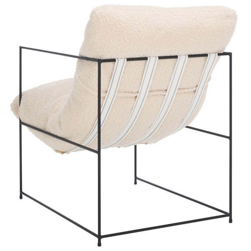 Portland Pillow Top Accent Chair - ACH4511 - Creme/Black - Safavieh