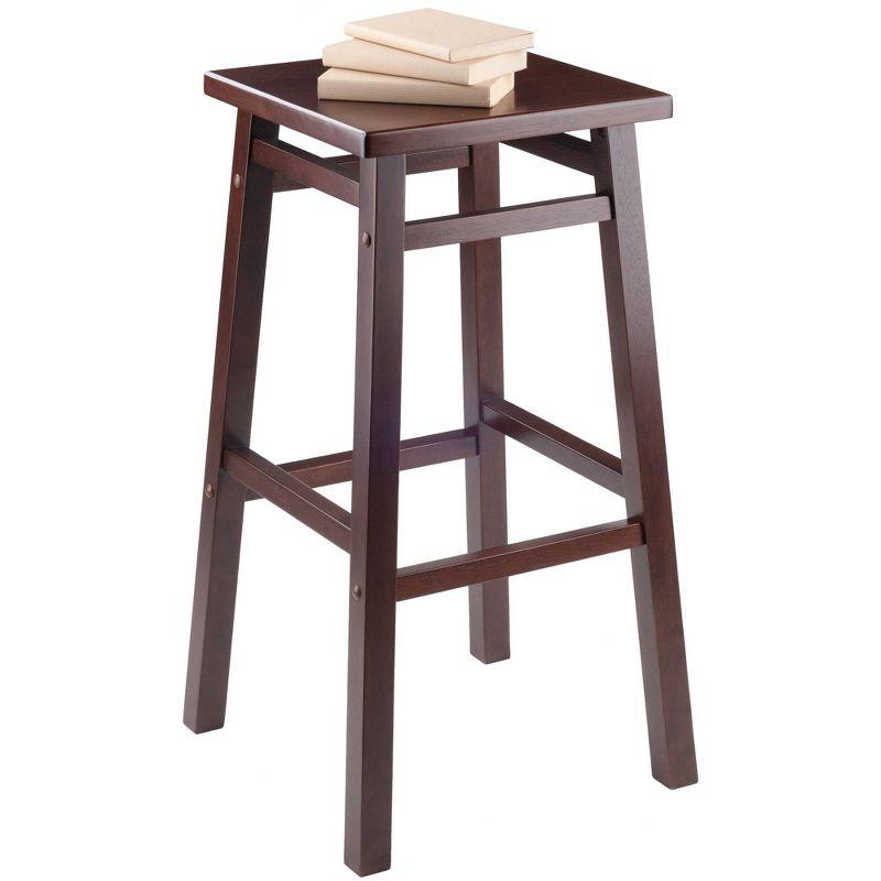 Transitional Walnut Wood Carter Bar Stool 29" Height