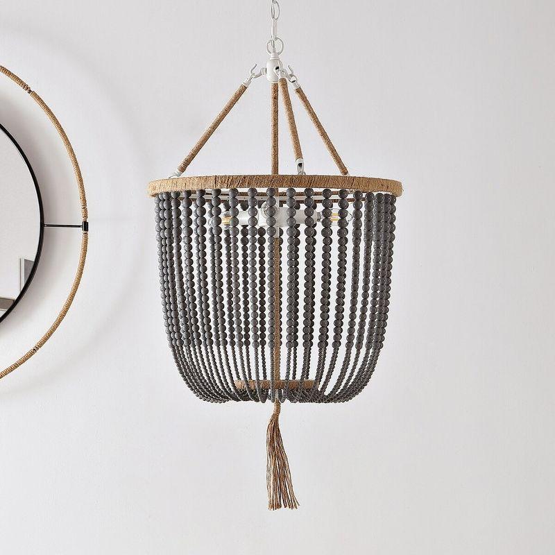 Angie Beads Pendant Lamp - LIT4476 - Grey - Safavieh