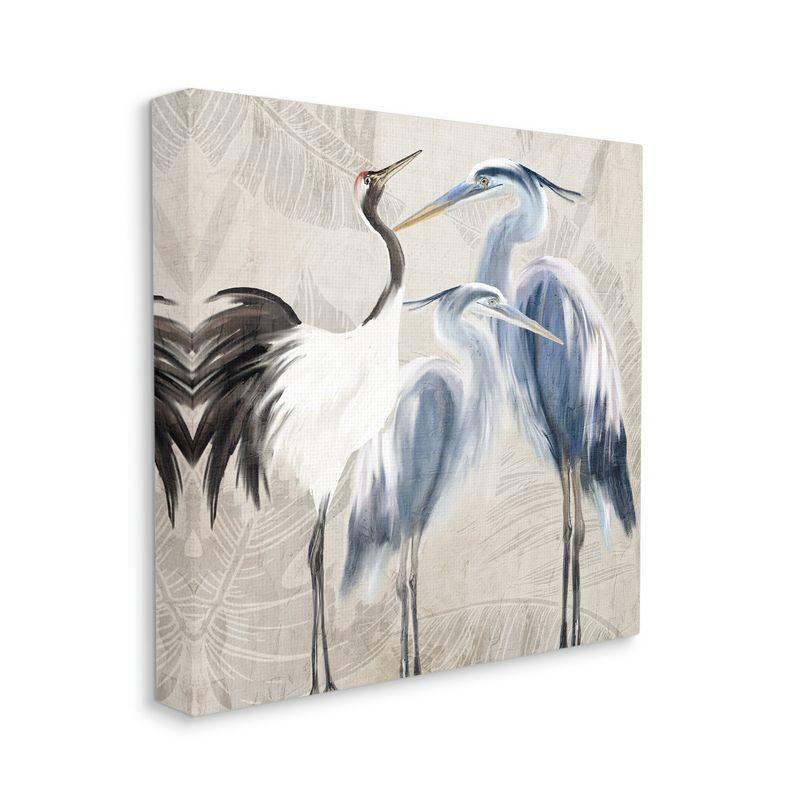 Stupell Industries " Leaf Patterned Crane Heron Birds " by Kim Allen Painting Print