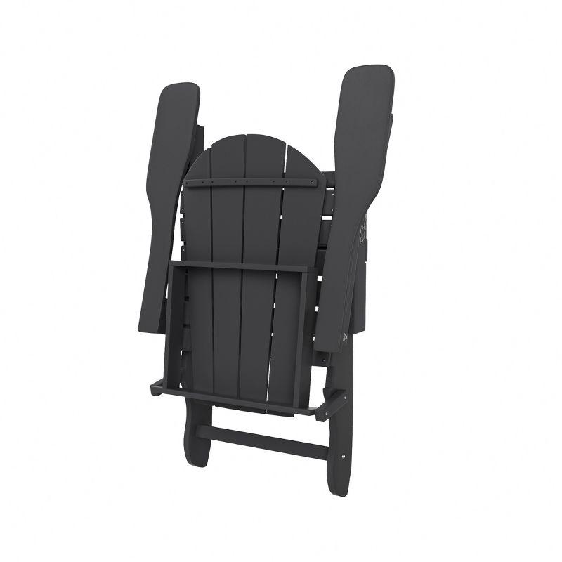 WestinTrends Malibu HDPE Outdoor Patio Folding Poly Adirondack Chair