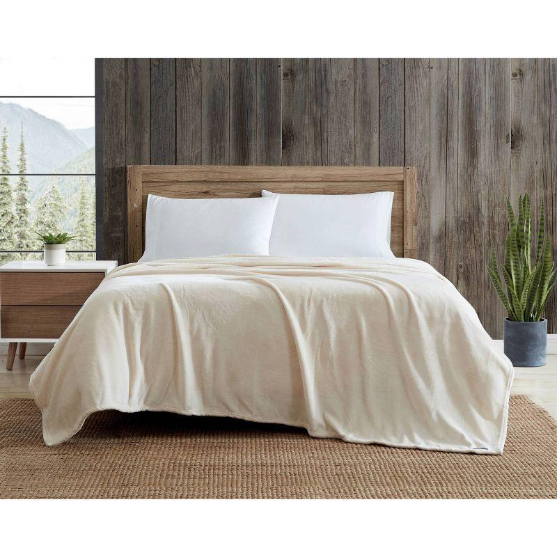 Eddie Bauer Solid Ultra Soft Plush Reversible Blanket