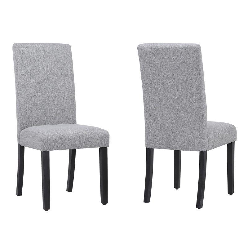 WestinTrends  Upholstered Linen Fabric Dining Chair (Set of 2)