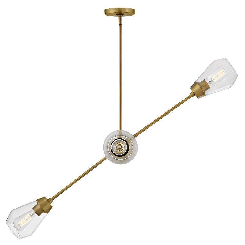 Lark Livie 4 - Light Chandelier in  Lacquered Brass