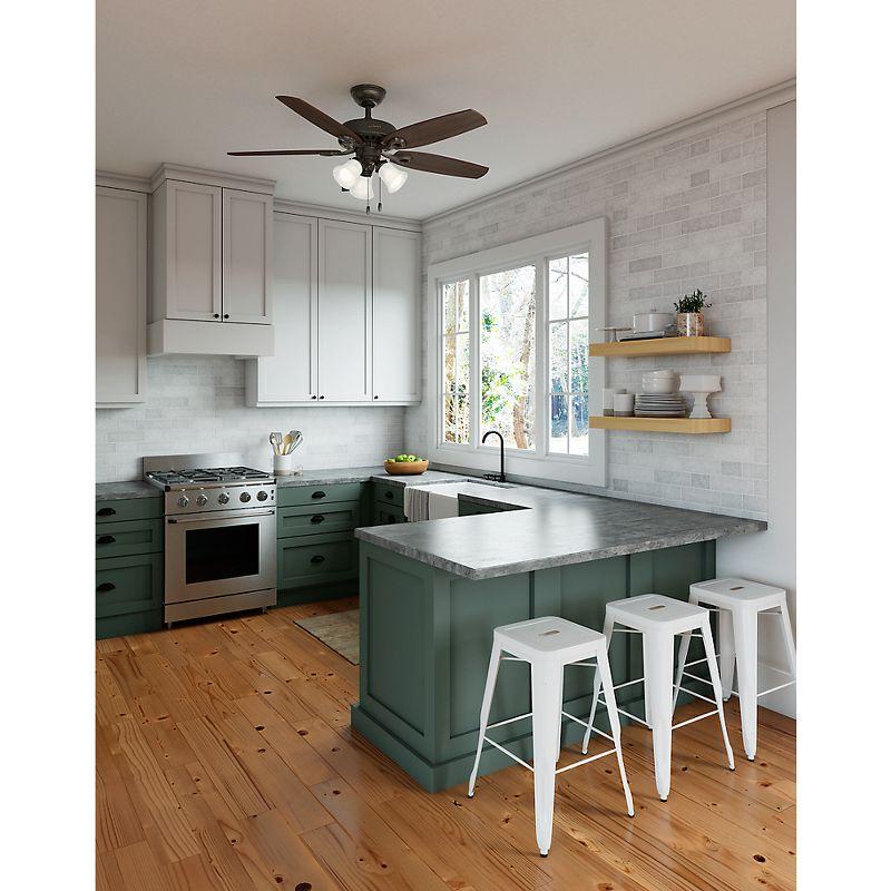 Hunter Fan Builder Plus 52"  5 - Blade Standard Ceiling Fan with Pull Chain and Light Kit Included