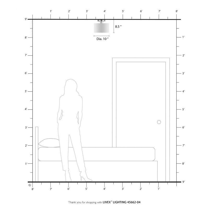 Livex Lighting Bainbridge 1 - Light Semi-Flush Mount in  Black