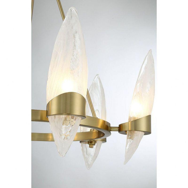 Nouvel 6-Light Chandelier in Warm Brass