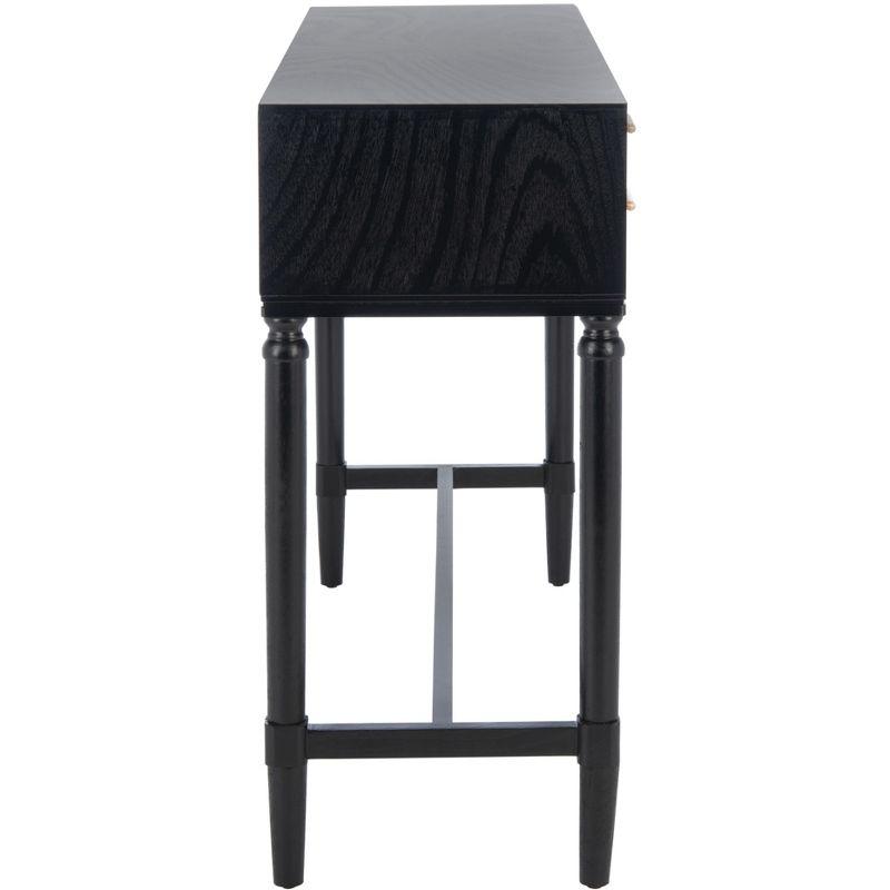 Estella 4 Drawer Console Table - Black - Safavieh
