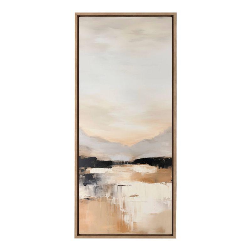 Kate & Laurel All Things Decor 18"x40" Sylvie Peaceful Landscape III Framed Canvas by Amy Lighthall Gold