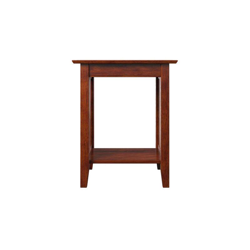 AFI Printer Stand Classic Mission USB Charger Walnut: Hardwood Office Cabinet with Fixed Shelf, 150lb Capacity