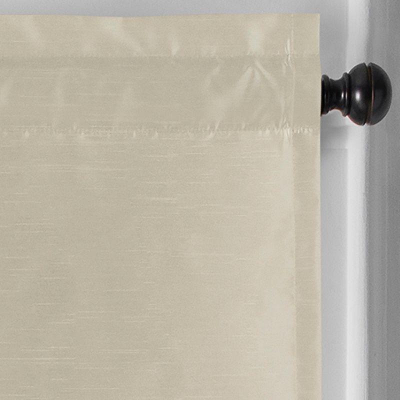 Elrene Colette Faux Silk Single Scalloped Window Valance - 50" x 21" - Elrene Home Fashions