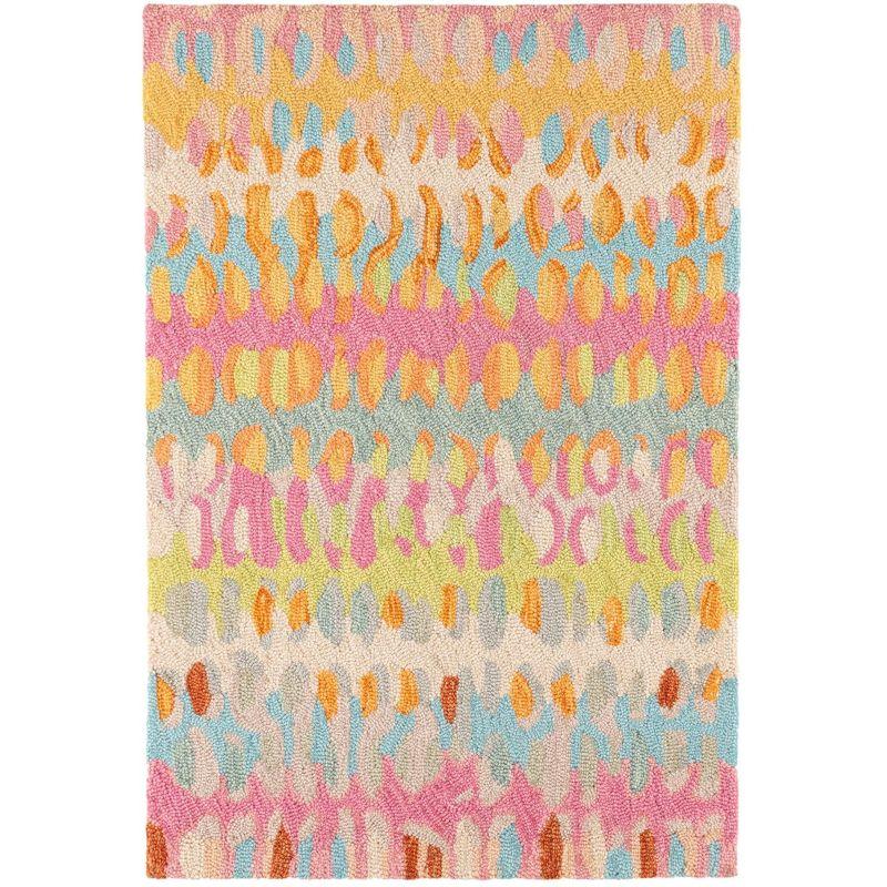 Paint Chip Confetti Hand Micro Hooked Wool Rug