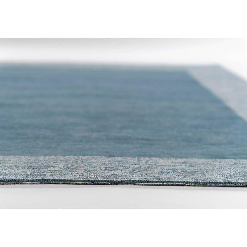 Momeni 2'3"x8' Everett Xena Handtufted Runner Rug Blue: Wool, Geometric Abstract, Indoor, Low Pile, Handmade