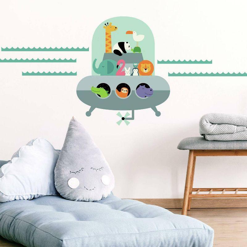 RoomMates Animal Underwater Expedition Peel and Stick Giant Wall Decal