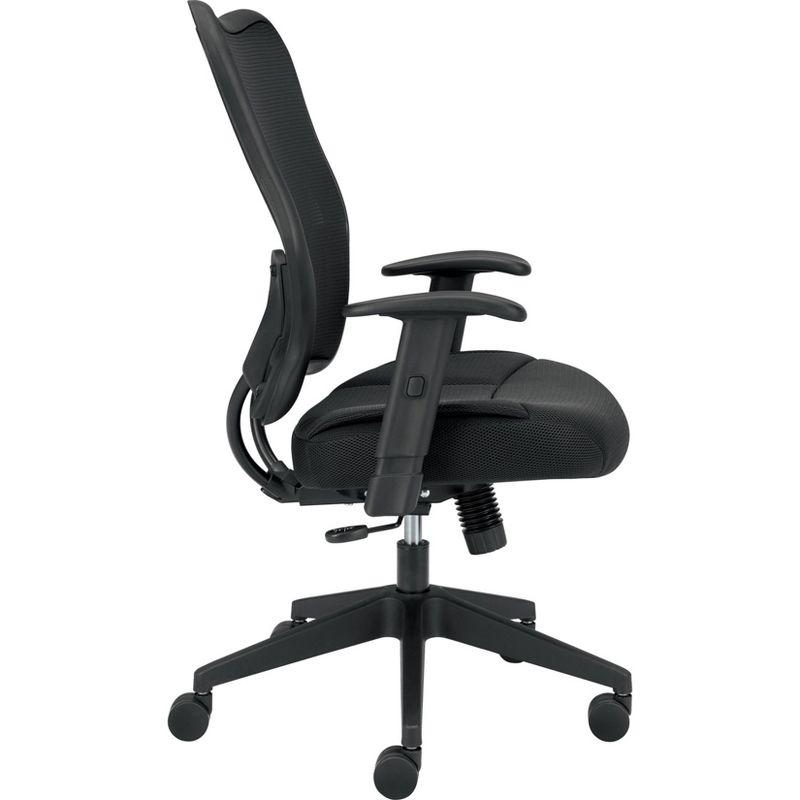 ErgoComfort High-Back Black Mesh Swivel Task Chair with Adjustable Arms