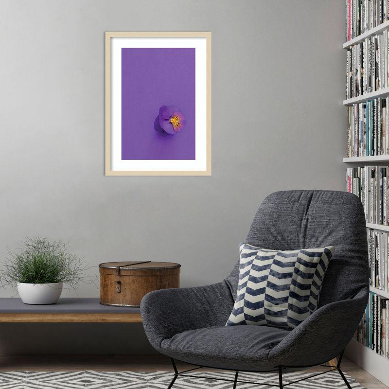 Amanti Art Lavender Pansy by Incado Wood Framed Wall Art Print 19 x 25