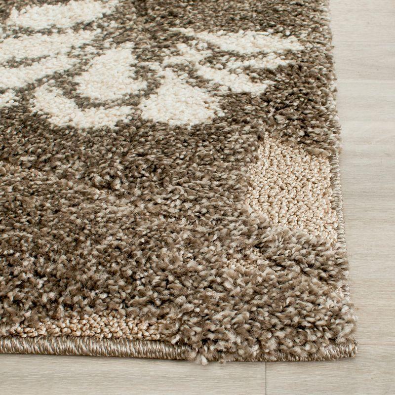 Florida Shag SG459 Power Loomed Indoor Accent Rug - Smoke/Beige - 3'3"x5'3" - Safavieh