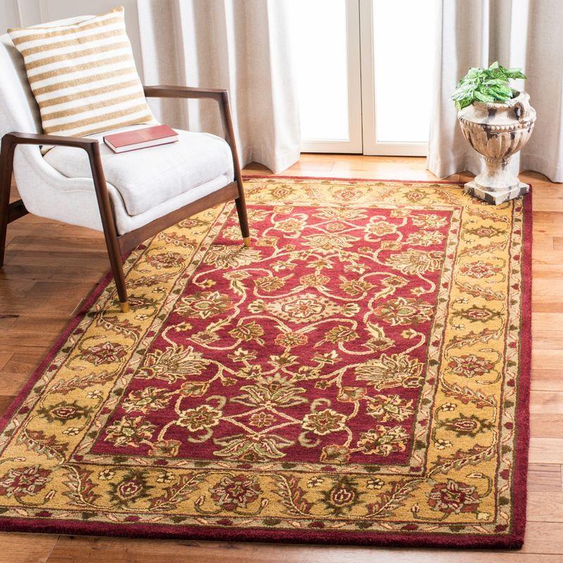 Golden Jaipur GJ250 Hand Tufted Area Rug - Burgundy/Gold - 5'x8' - Safavieh.