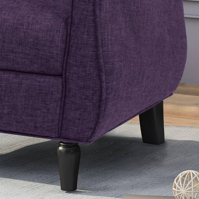 Swainson Traditional Tweed Armchair Purple - Christopher Knight Home: Upholstered Polyester, Hardwood Frame