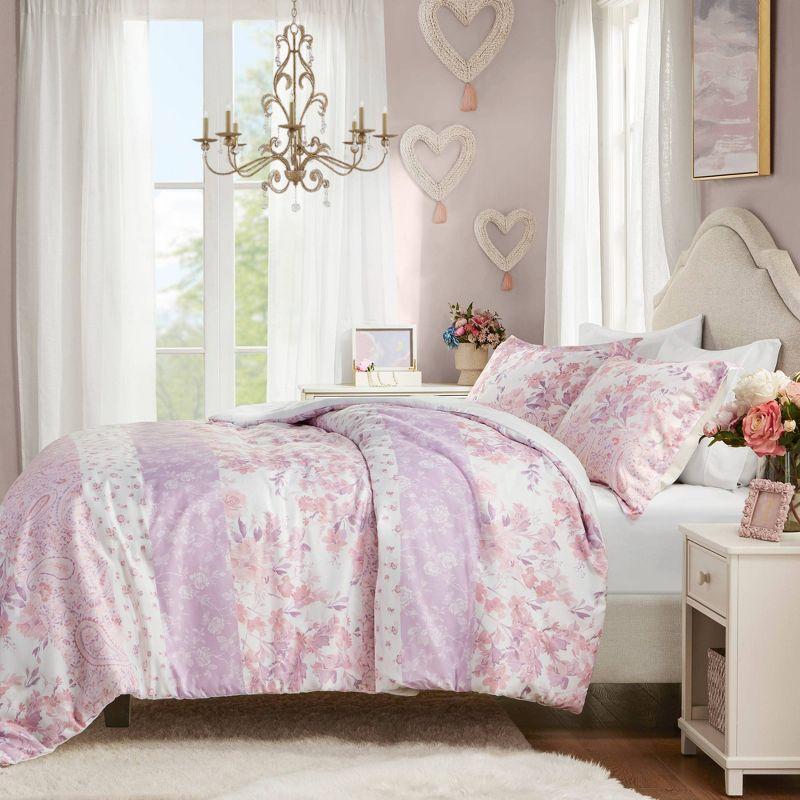 Intelligent Design Oliena Floral Paisley Duvet Cover Set