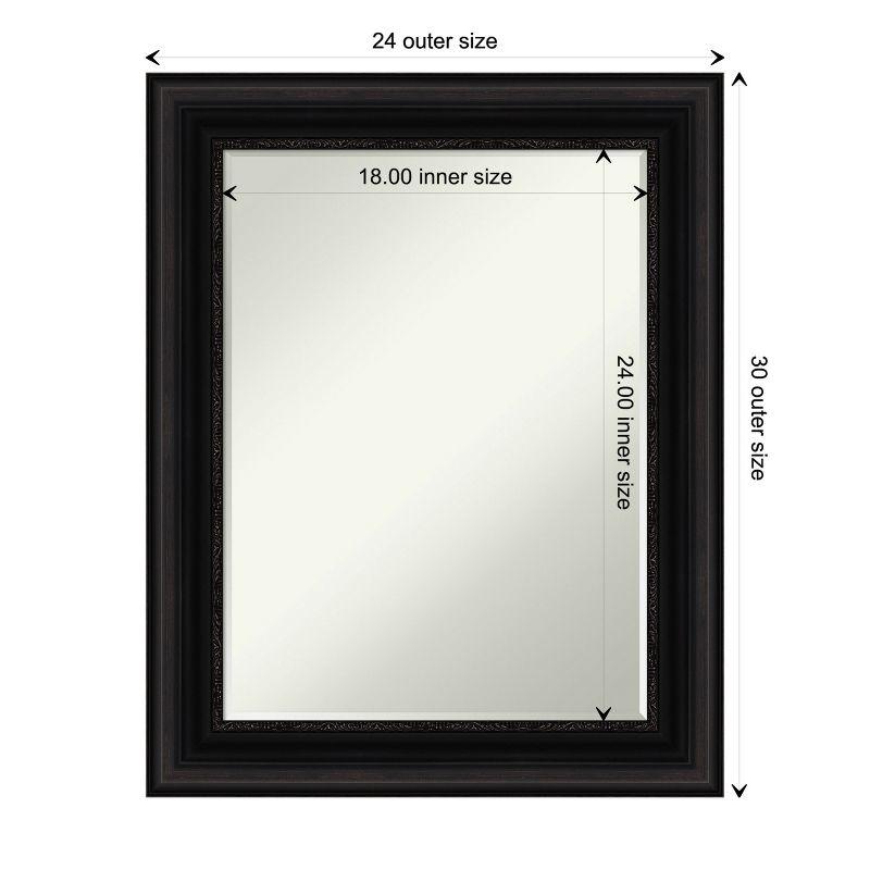 Amanti Art Parlor Petite Bevel Bathroom Wall Mirror