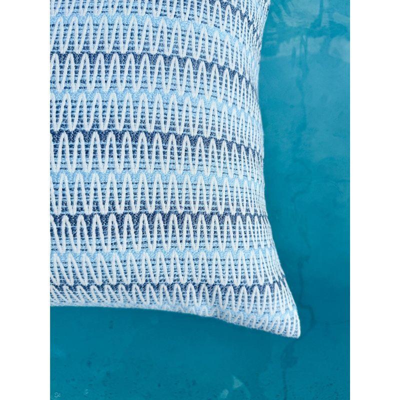 Summer Twist Blue 20x20 Indoor Outdoor Pillow