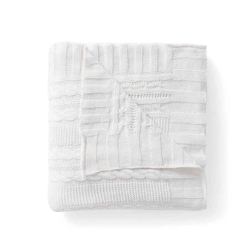 VCNY Dublin Cable Knit Throw Blanket, 50" x 70"