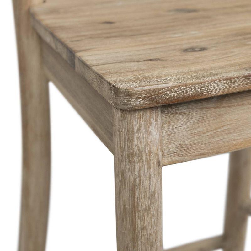 1pc Keaton Barstool Beach - Picket House Furnishings: Rustic Acacia Wood, Fixed Height, Mid-Century Modern Design