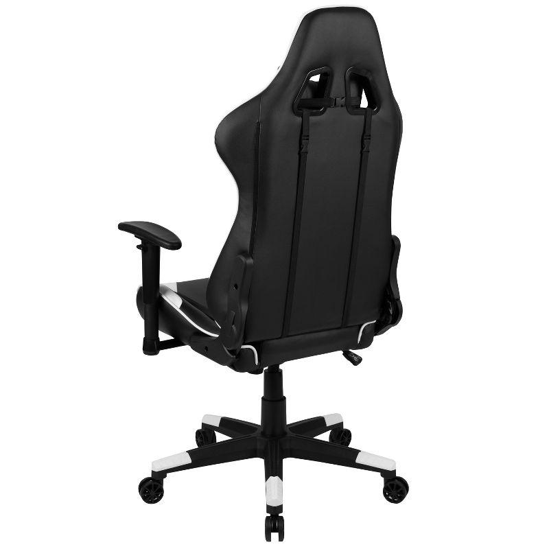 Flash Furniture X20 Gaming Chair Racing Office Ergonomic Computer PC Adjustable Swivel Chair with Fully Reclining Back in Black LeatherSoft