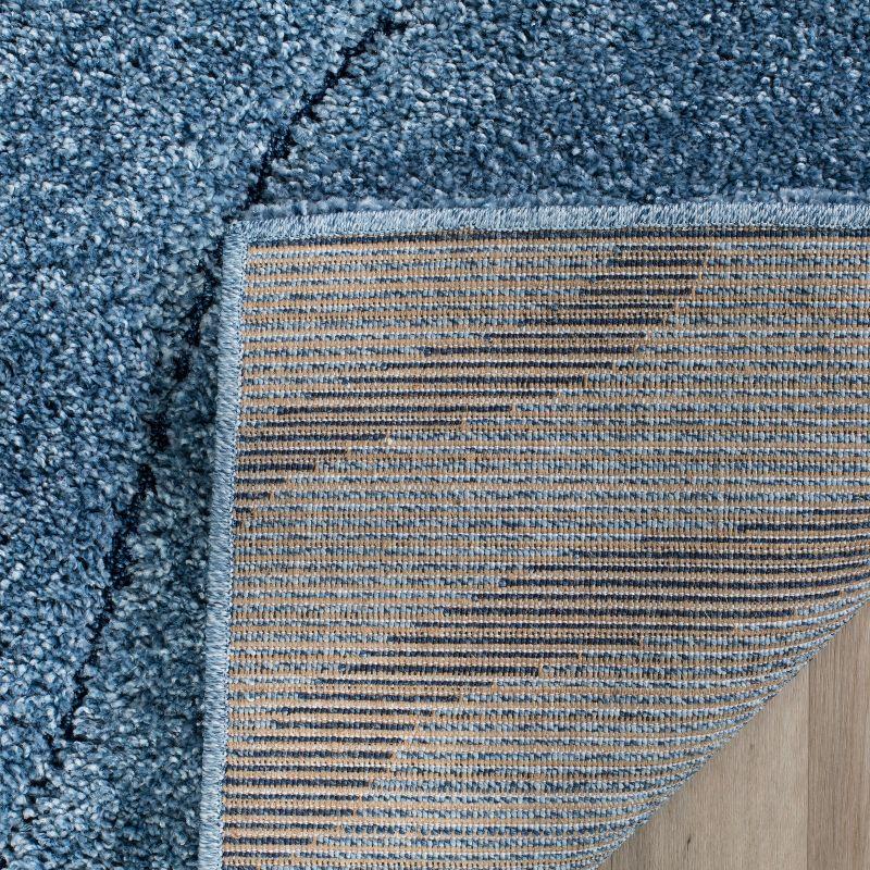 Florida Shag SG472 Power Loomed Indoor Runner Rug - Light Blue/Blue - 2'3"x9' - Safavieh