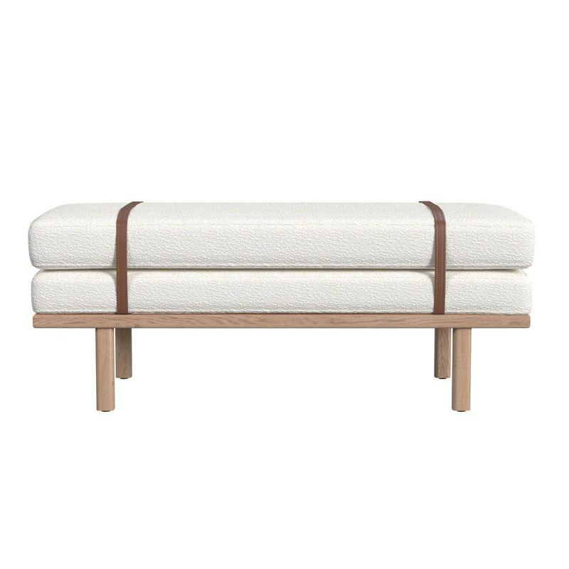 Homepop Upholstered Boucle Bench