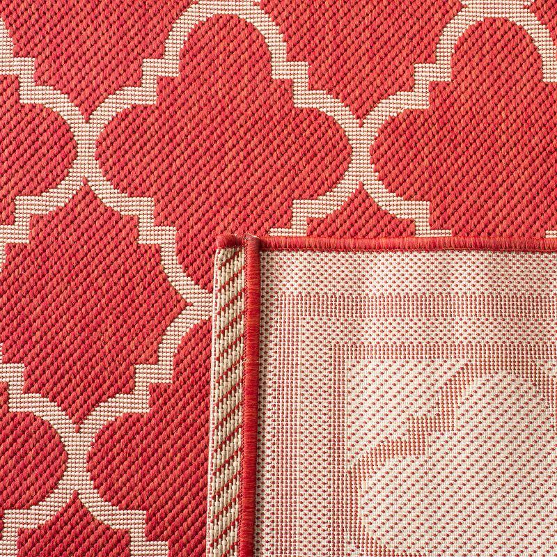 Courtyard CY6918 Power Loomed Indoor/Outdoor Area Rug - Red/Bone - 8'x11' - Safavieh.