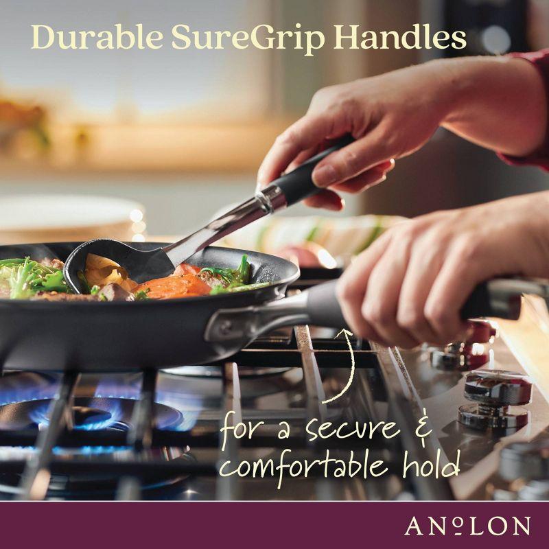 Anolon Advanced Home 10.25" & 12.75" Twin Pack Open Fry Pans Moonstone: Nonstick, Hard Anodized, Oven-Safe, Hand Wash