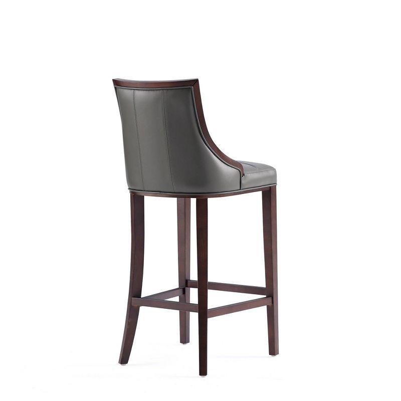 Fifth Avenue Upholstered Beech Wood Faux Leather Barstool - Manhattan Comfort