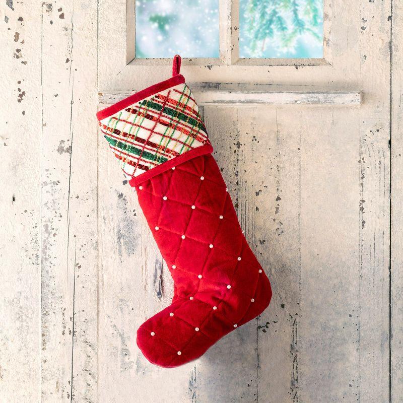 Park Hill Collection Holiday Cheer Plaid Stocking