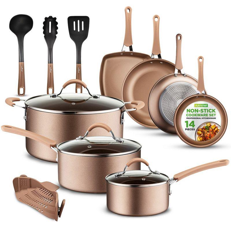 14 Pieces Aluminum Non Stick Cookware Set